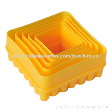 Plastic Fluted Cookie Cutters, Square, Food SafeNew
